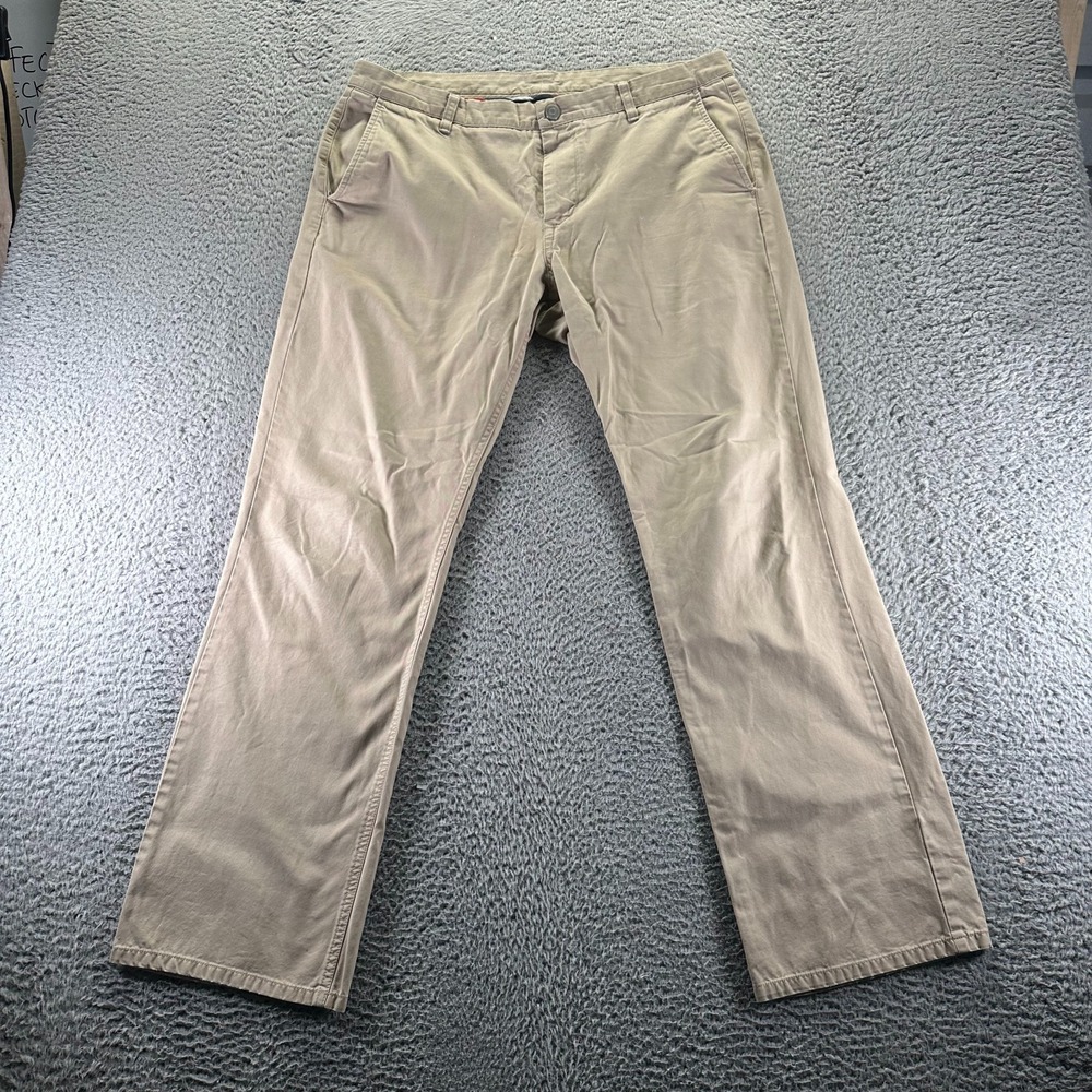 Bonobos Pant Mens 35x32 Brown Chino Straight Leg Preppy Career Office Business